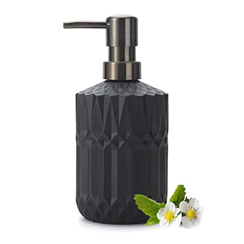 IVAILEX Glas Seifenspender für Bad und Küche mit ABS Plastikpumpe