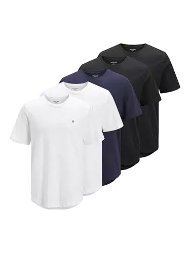 JACK & JONES Herren T-Shirt - Unifarben Basics für jeden Anlass