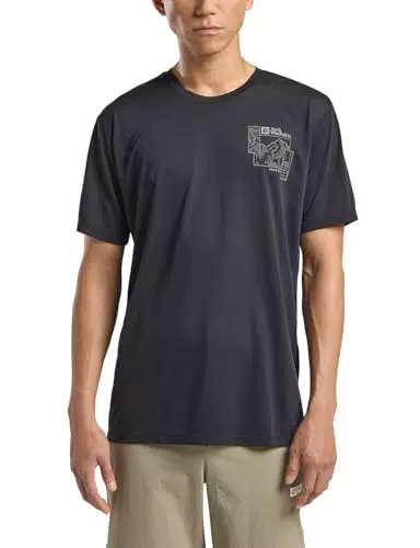Jack Wolfskin Vonnan Graphic M Herren T-Shirt – Atmungsaktives Funktionsshirt