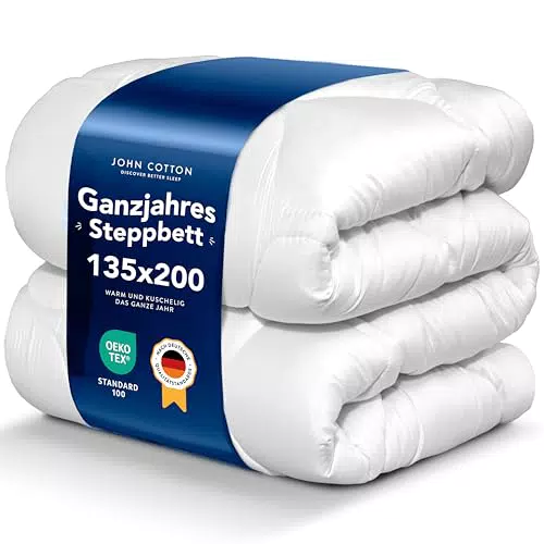 John Cotton Bettdecke New Way – Atmungsaktive Steppdecke für Allergiker