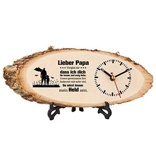 KAAYEE Holzuhr Geschenk für Papa – Vatertag, Geburtstag & Weihnachten