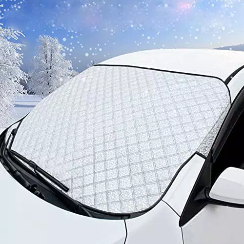 KEELYY Frontscheibenabdeckung für Auto – Frostschutz und Sonnenschutz im Winter