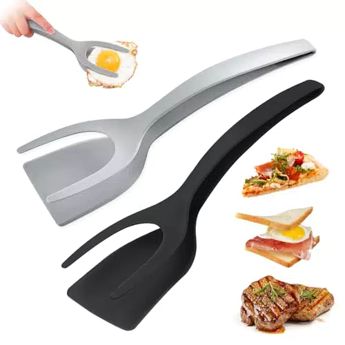 KJG Spiegelei Wender – 2-in-1 Silikon Pfannenwender für Eier, Fisch & Steak