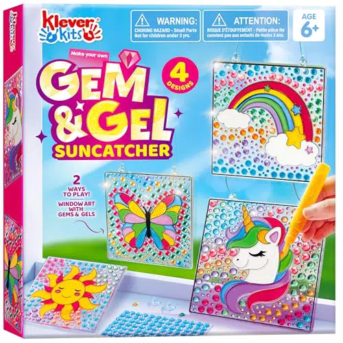 Klever Kits Suncatcher Bastelset für Kinder – DIY Diamant Malset Geschenk Mädchen