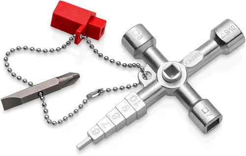 KNIPEX Profi-Key 00 11 04 Schlüssel für Absperrsysteme – hochwertiges Werkzeug