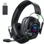 Krysenix KGH2 Wireless Gaming Headset mit Mikrofon und Noise Cancelling für PS5, PC