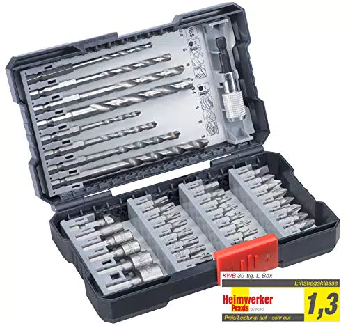 kwb Bohrer-Set mit Sechskantschaft, HSS Metallbohrer, Steinbohrer und Bits