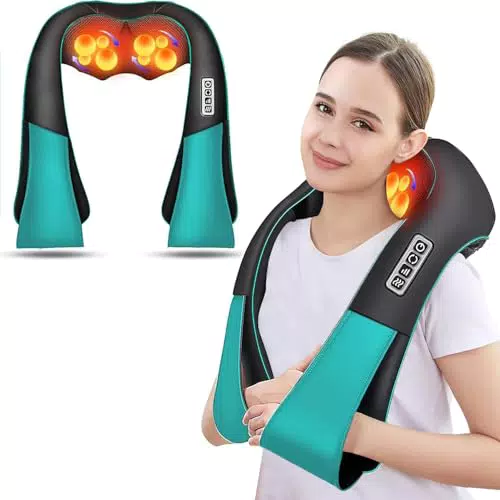 LAOBEN Nackenmassagegerät mit Wärme und Zwei-Wege-Tiefenmassage für Rücken und Schulter