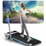 FOUSAE 5-in-1 Laufband für Zuhause, klappbar mit App-Steuerung und Steigung