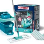 Leifheit Set Wischtuchpresse Profi XL mit Bodenwischer und Rollen