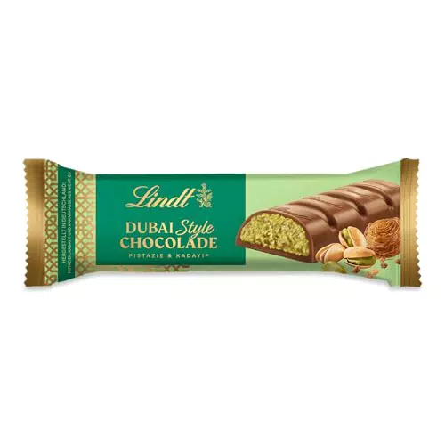 Lindt Dubai Style Schokoriegel mit Pistazienmark, Mandelkrokant & Kadayif