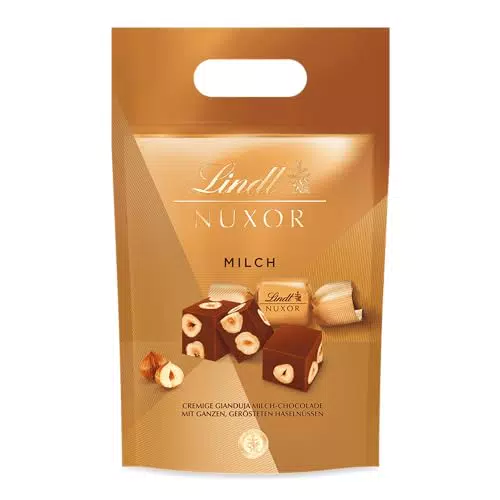 Lindt Nuxor Gianduja Würfel in Vollmilch-Schokolade mit Haselnüssen