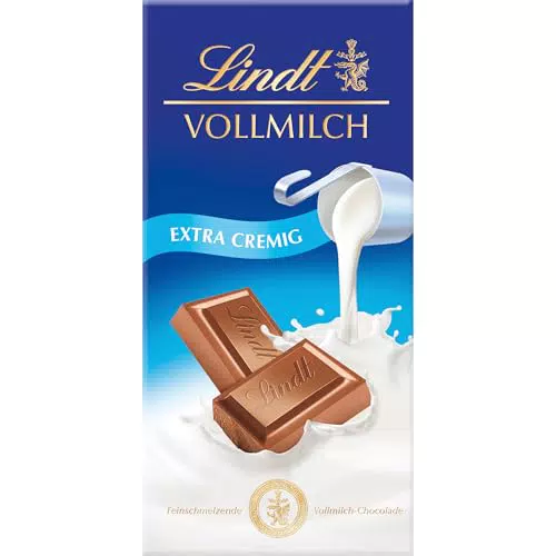 Lindt Vollmilch Schokolade – extra cremig und zartschmelzende Schokoladentafel