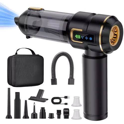 Lyiazsoy Handstaubsauger Akku – Kabelloser, tragbarer Staubsauger für Auto & Haushalt