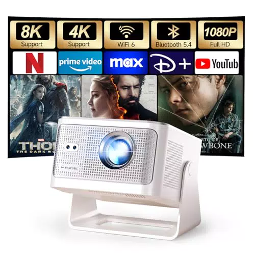 Magcubic HY350MAX Mini Beamer 4K 8K 1080P mit Android 14, WiFi 6, Bluetooth