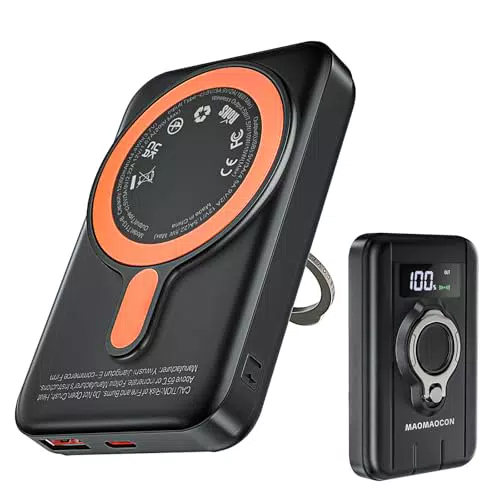 Magnetische Powerbank 12000mAh – 22.5W Schnellladegerät mit LCD & Wireless Charging