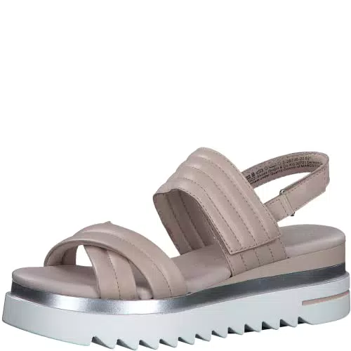 MARCO TOZZI Damen Keilsandale, Keilabsatz, weiches FEEL ME Fußbett