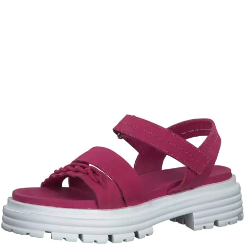 MARCO TOZZI Damen Sandale, Blockabsatz, weiches FEEL ME Fußbett