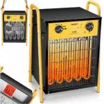 MASKO Elektroheizer Keramik Heizlüfter mit Thermostat und 3 Heizstufen