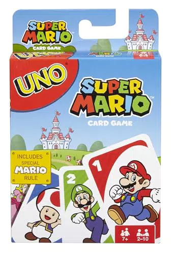 Mattel Games DRD00 - UNO Super Mario Kartenspiel, geeignet für 2 - 10 Spieler