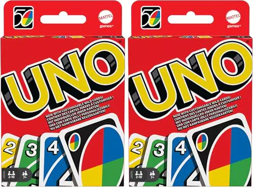 Mattel Games UNO Kartenspiel W2087 – Gesellschaftsspiel für 2–10 Spieler ab 7 Jahren