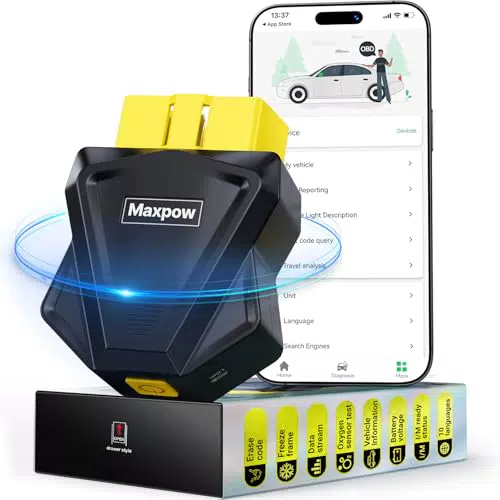 Maxpow OBD2 Diagnosegerät Bluetooth 5.4 für iOS und Android – Fehlercode Ausleser