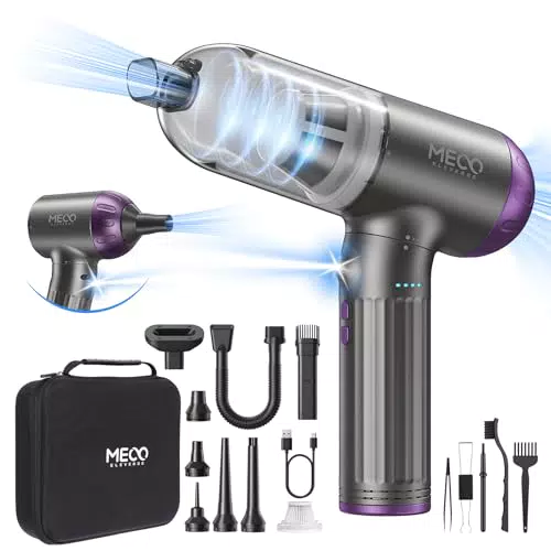MECO ELEVERDE 4-in-1 Handstaubsauger mit Akku, LED-Licht & Bürstenlosem Motor