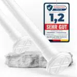 MEISENBERG Teleskopstange ohne Bohren 260-310cm, Ø32mm Grau Multifunktionale Gardinenstange Klemmbar - Vorhangstange