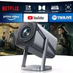 Mini Beamer 4K mit Netflix, Dolby Audio, 600 ANSI, Full HD, WiFi6, Bluetooth, Smart Projektor