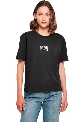 Miss Tee Damen Praying Hands T-Shirt – Trendiges Fashion Shirt für Damen