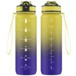 NAVTUE Trinkflasche mit Strohhalm BPA-frei auslaufsicher für Sport & Fitness