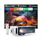 4K Beamer mit 5G WLAN, 20000 Lumen, 300 Display, Heimkino & Outdoor geeignet