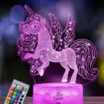 Einhorn Nachtlicht für Kinder mit Fernbedienung und 16 Farbwechsel