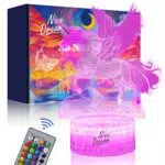 Einhorn Nachtlicht für Kinder mit Fernbedienung und 16 Farbwechsel