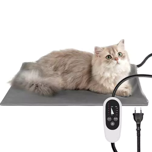 NICREW Haustier Heizkissen mit Timer und Temperaturregelung, elektrisch, Anti-Biss