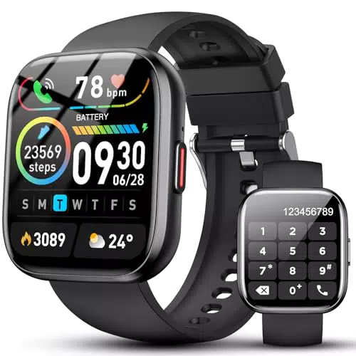 Niderson Smartwatch mit Telefonfunktion, Fitness Tracker & Schlafmonitor, IP68