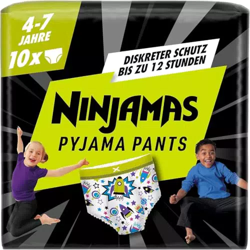 Ninjamas Pyjama Pants Raumschiff – Saugstarke Nachthöschen mit Auslaufschutz