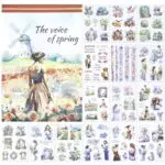 NOTIONSLAND Scrapbook Sticker Set – Vintage PET Aufkleber für Journaling & DIY