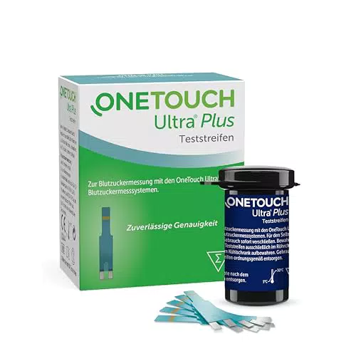 OneTouch Ultra Plus Kombi-Pack für Blutzuckermessung und Diabetes-Teststreifen