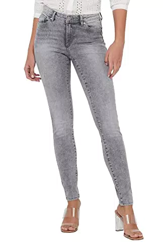 ONLY Damen Skinny Fit Jeans, Stone Wash Stretch Denim Regular Waist
