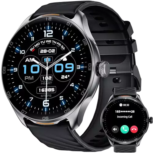 OUKITEL Smartwatch Herren mit Bluetooth, 1,39" Touch, 100+ Sportmodi, IP68