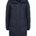 OXMO OXJuna Damen Wintermantel Parka mit Kapuze und Reißverschlusstaschen