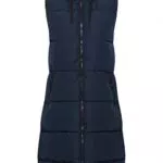 OXMO OXSolice Damen Outdoor-Weste mit Kapuze und seitlichen Reißverschlüssen