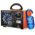 Ozongenerator 60000mg Ozon Luftreiniger mit Timer und Feuchtigkeitsanzeige für Auto, Wohnung und Hotels