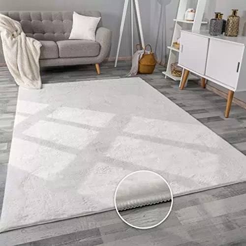 Paco Home Hochflor Teppich Wohnzimmer Flauschig Fellteppich Kunstfell Plüsch Shaggy Weich Fellimitat