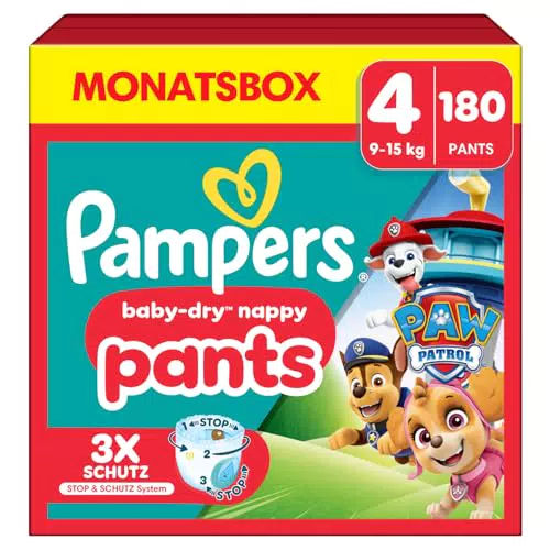 Pampers Windeln Paw Patrol Pants Größe 6 Baby-Dry Monatsbox