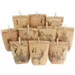 Papierdrachen Adventskalender zum Befüllen – Geschenktüten und Zahlenaufkleber