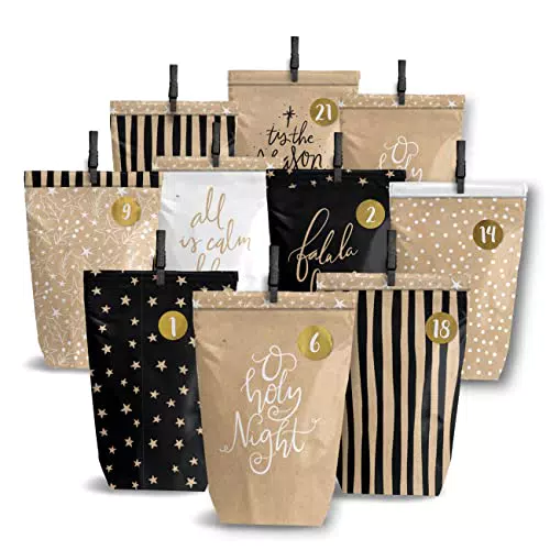 Papierdrachen Adventskalender zum Befüllen Holy Night – DIY Weihnachtskalender