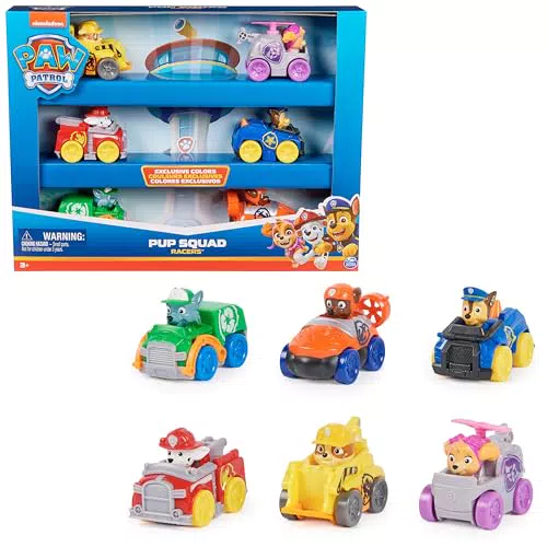 PAW Patrol Pup Squad Racers Fahrzeug Set – Mini-Flitzer Spielzeug ab 3 Jahren
