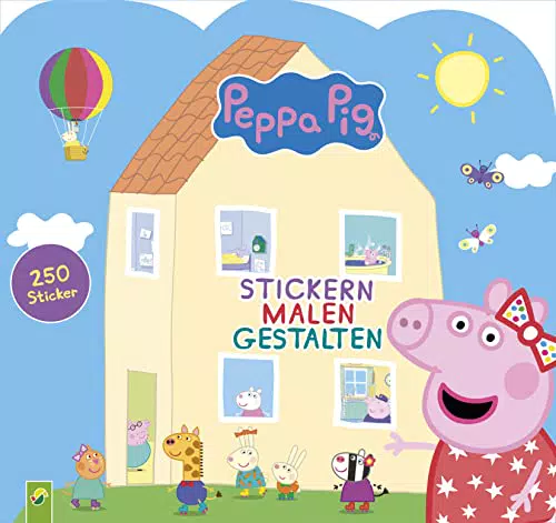 Peppa Pig Stickerbuch und Malbuch für Kinder ab 3 Jahren